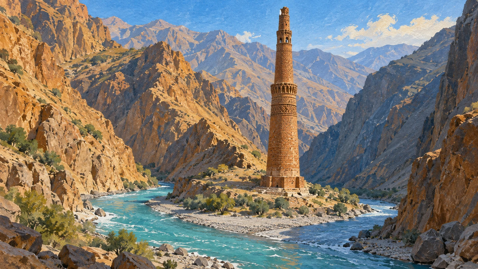 Minaret of Jam and the Hari Rud Confluence: River Hydrology, Gabion Defenses, and Crossing Realities