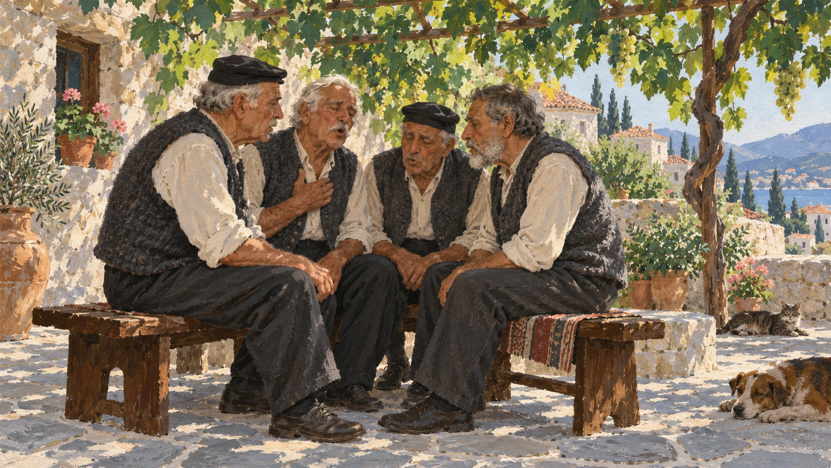Intimate documentary scene of the continuous drone choir known as the iso.