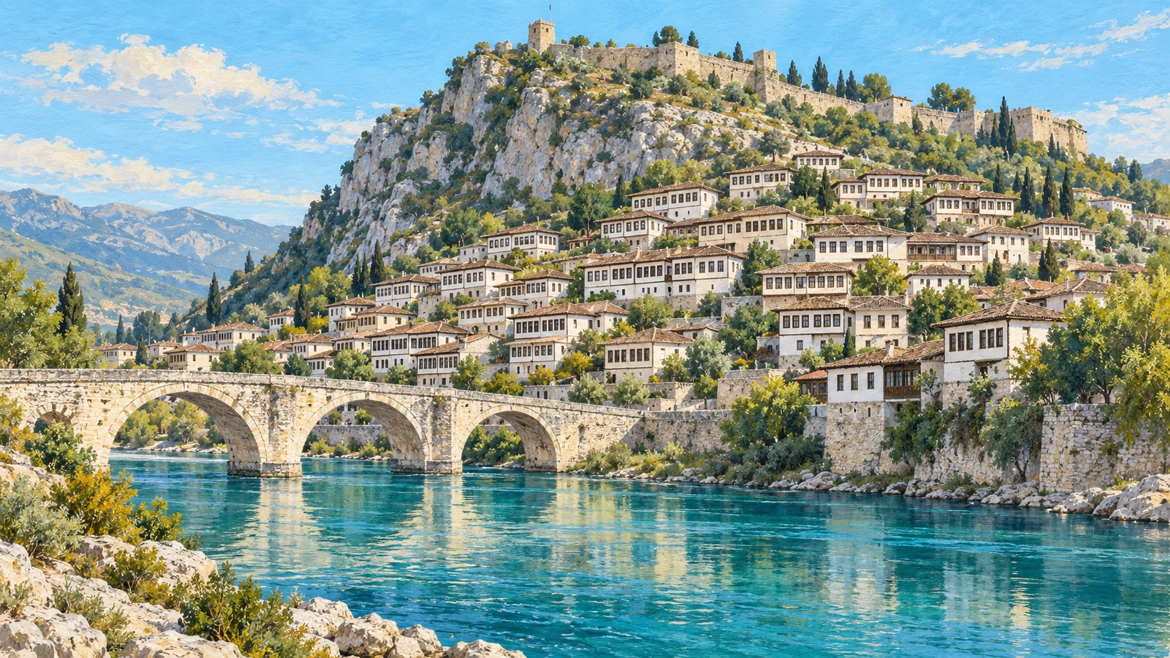 Historic Centres of Berat and Gjirokastra: a conservation record