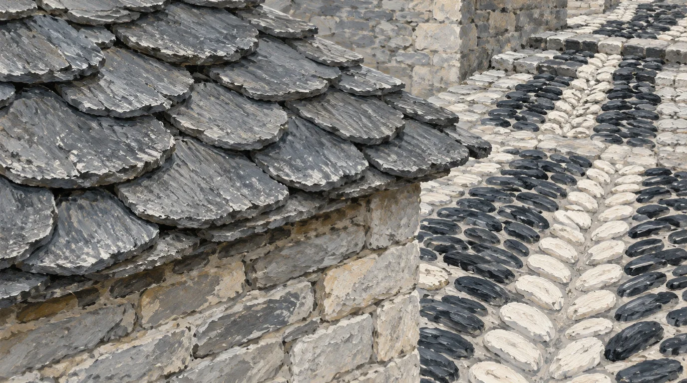 Carved stone seating benches and raised masonry balustrade overlooking a historic scenic crossing.