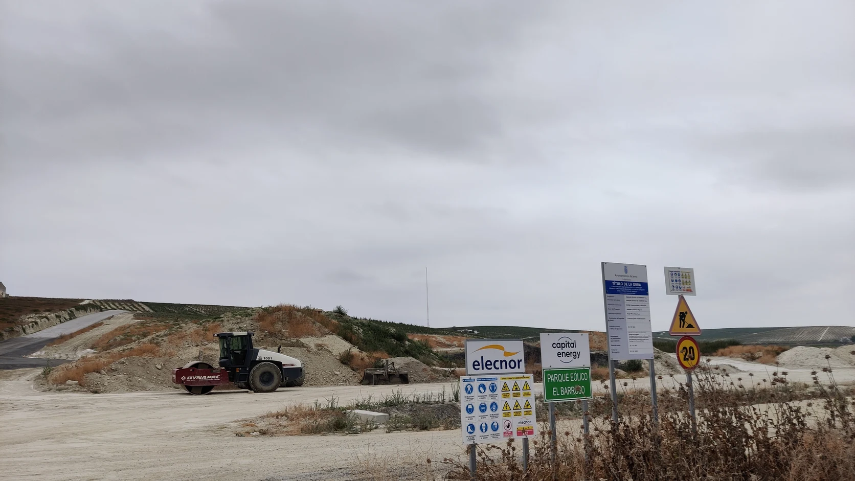Modern utility-scale wind turbines in southern Spain generating clean renewable electricity.