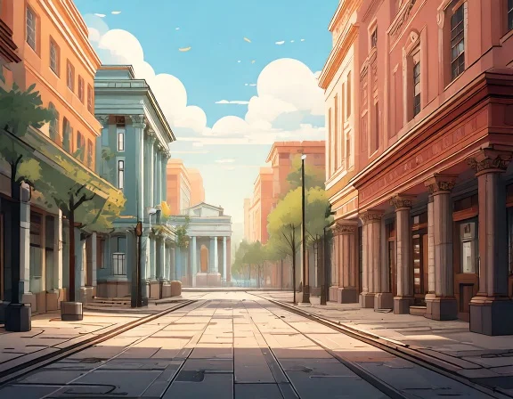 There isn't a bank on this street.
