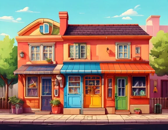 There is a shop near my house.