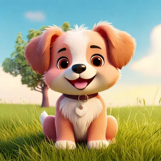 One dog in a park