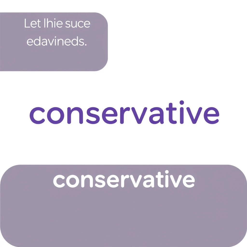 conservative — visual vocabulary card