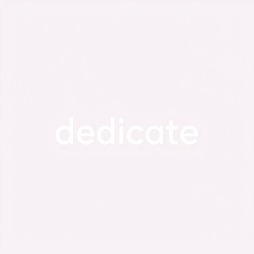 dedicate — visual vocabulary card