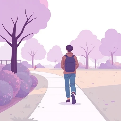 gehen — visual vocabulary card