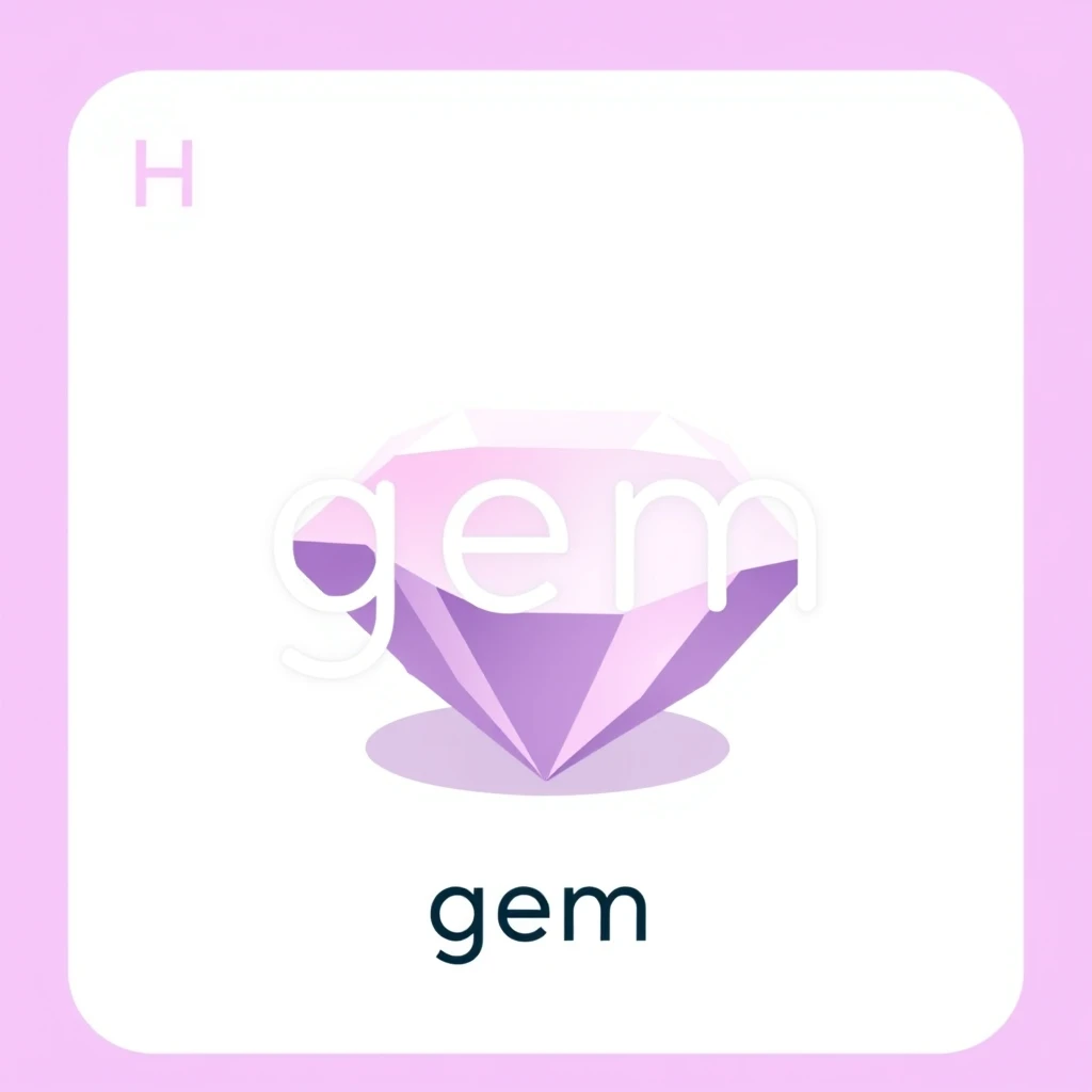 gem — visual vocabulary card
