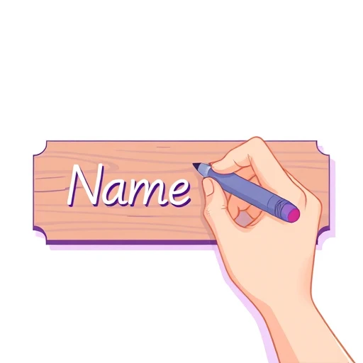 named — visual vocabulary card