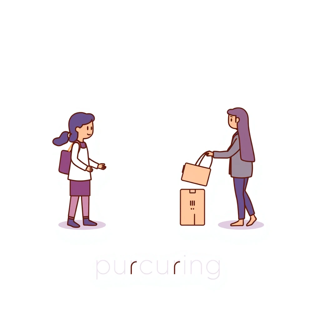 purchasing — visual vocabulary card