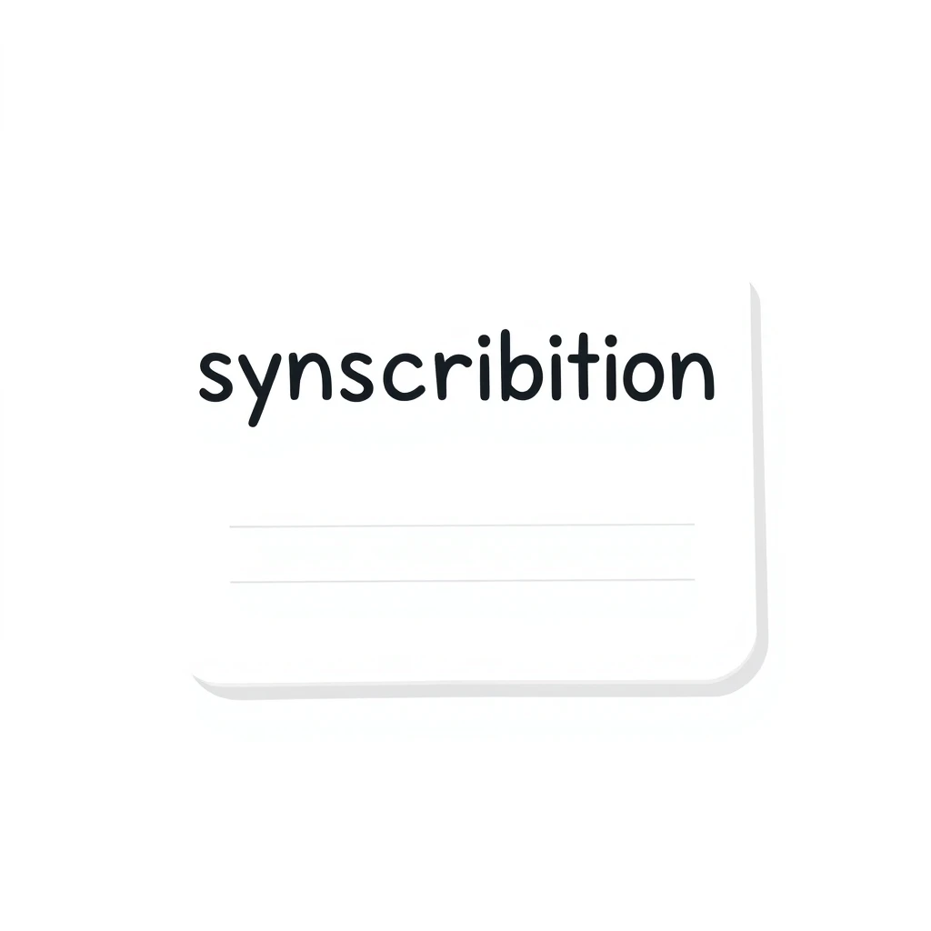 synscribtion — visual vocabulary card