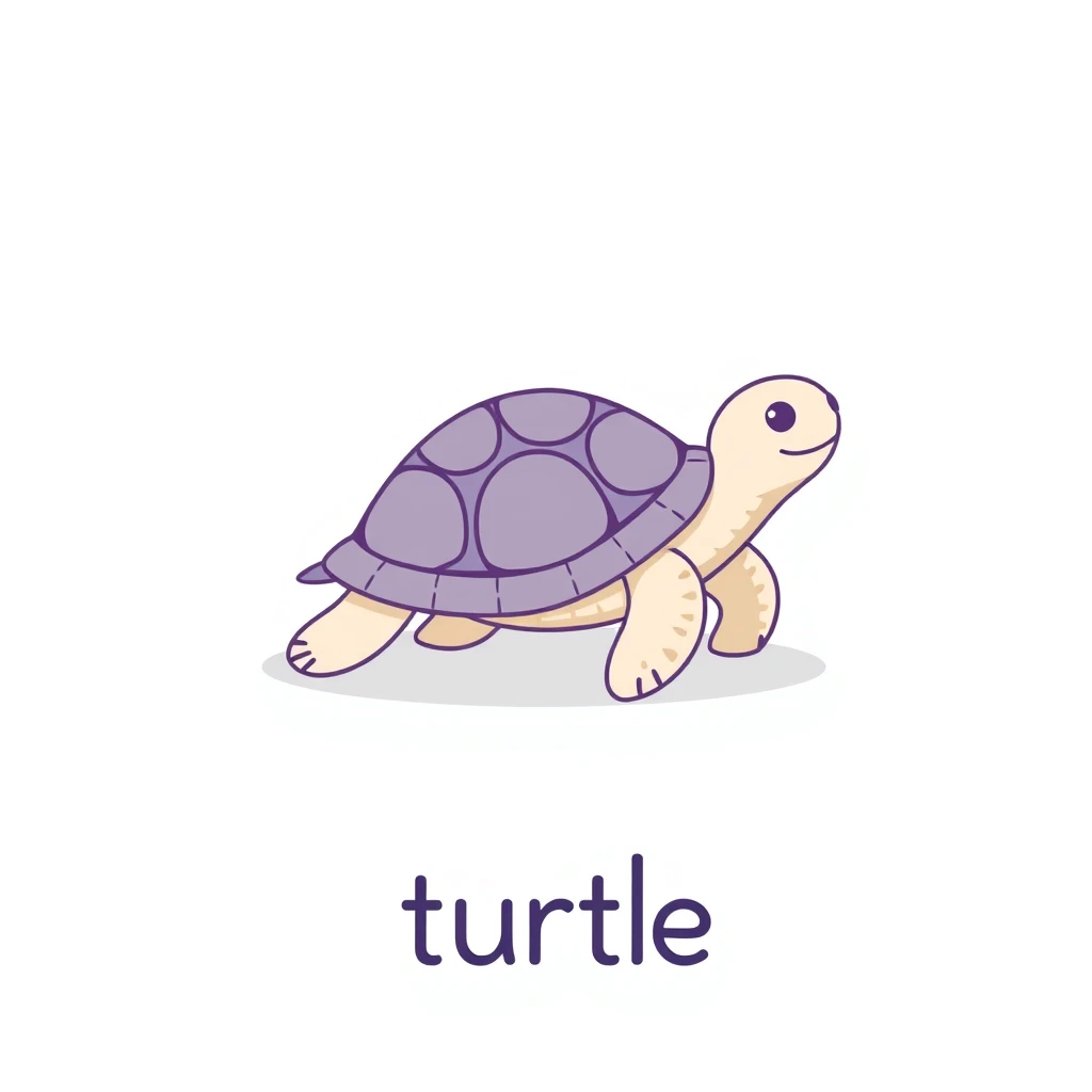 turtle — visual vocabulary card