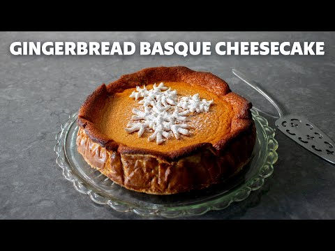 Gingerbread Basque Cheesecake with Royal Icing Snowflakes | Food Wishes