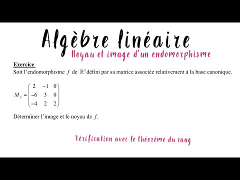 Linear algebra exercise: kernel and image of a linear application from the matrix