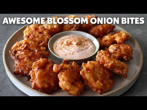 Awesome Blossom Onion Bites | Crispy Blooming Onion Fritters | Food Wishes